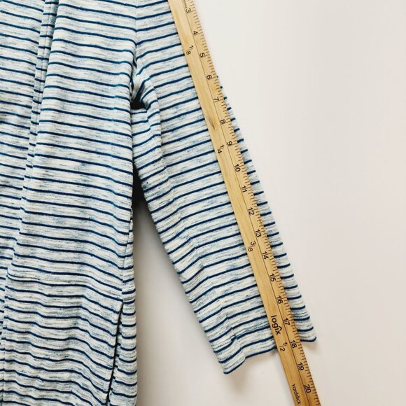 T By Talbots Striped Open front Sweater Cardigan Womens Size XS blue & White - Picture 7 of 10